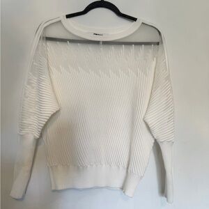 DKNY Long Sleeve Patterned Sheer Top Sweater/Blouse - M